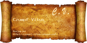 Czumpf Vitus névjegykártya